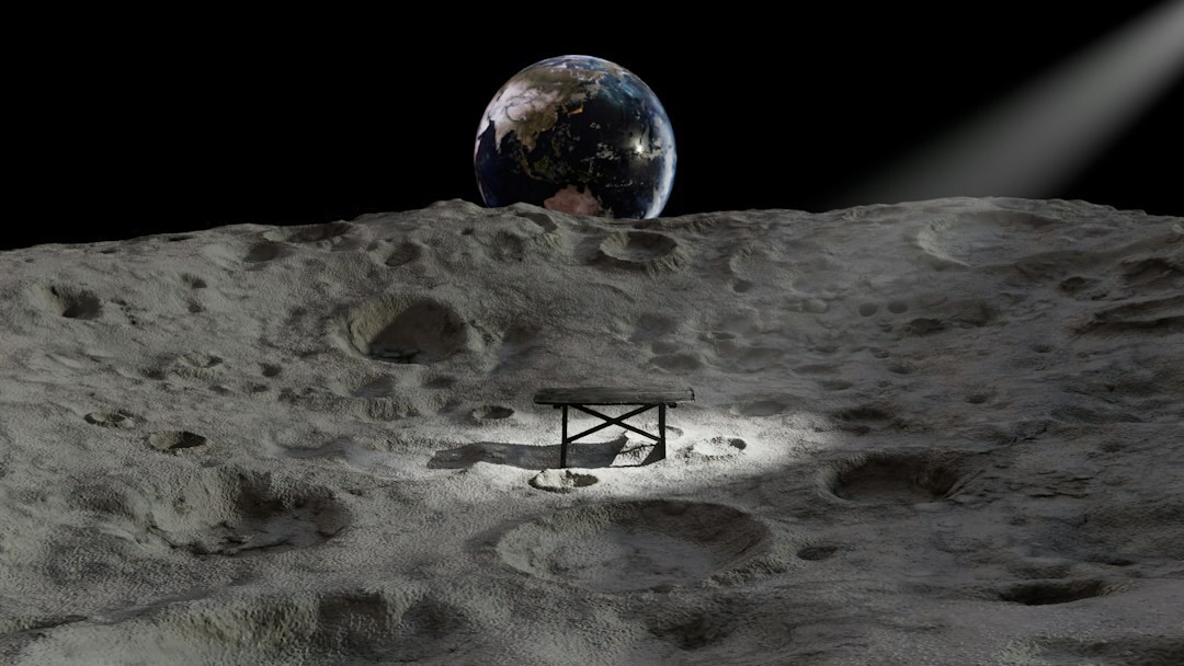moon landing footage on tv